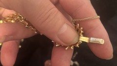 Vtg Crown Trifari Leaf Sprig Dome Two-Tone Choker & Matching 6 3/4” Bracelet Euc