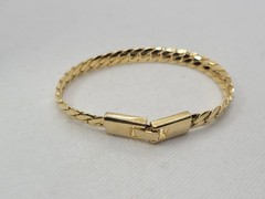 Gold Tone Snake Chain Braslet 8.5in