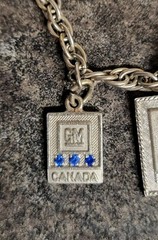 GM General Motors Canada Employee Service Award Bracelet Double Charm SS