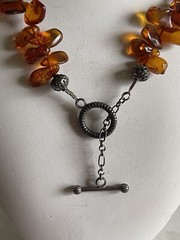 Vintage Baltic Amber 935 Clasp Necklace 19” Beautifully Crafted For any Wear