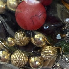 Vtg Craft Jewelry Lot Over 5 LBS Repurpose Beads Gemstones Harvest AB 6/26 CL