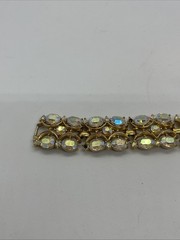 Vintage Crown Trifari Aurora Borealis Link Bracelet 7 Inches Read Description