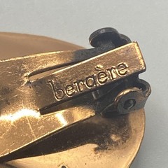 Vintage Bergere Gold Tone Leaf Clip On Earrings Womens 1.25 In Jewelry