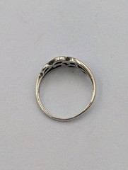 Wheeler Mfg Co. Vintage Sterling Silver Swirl Water Waves Split Shank 925 Ring