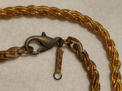 Vintage – D’ORLAN – Gold Tone – Rope Necklace – 4 mm Dia x 32 in Long