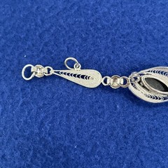 Vintage Bracelet Signed Sorrento Sterling Silver With Hematite Stones