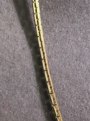 VINTAGE GOLD TONE 2.5 MM UNIQUE LINK CHAIN NECKLACE