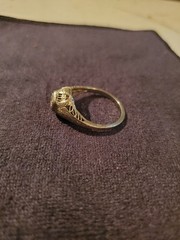 Antique Art Deco 1920’s 14k White Gold Diamond Filligree Engagement Ring .30ct