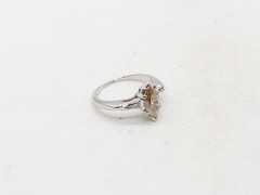 Vintage 1950s $5000 1.25ct Natural FANCY YELLOW Marquis Diamond Platinum Ring