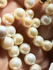 Choker Cultured Pearl 14k 9mm Ball Clasp 10mm Big Multicolor Pearls 16.5” Unused