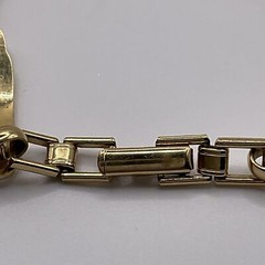 Vintage LaMode Karatclad Gold Tone Engraved Link Bracelet Barbara 1975 Good