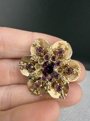 Vintage Brooch Lot Mickey Mouse Bird Flower Drummer Boy Lady Bug
