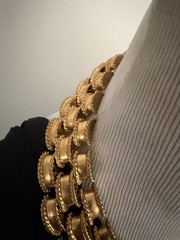 Rare Ciner MMA Museum Of Modern Art Necklace Collar Link Panther *455