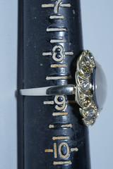Antique 14K Yellow Gold WHITE STAR SAPPHIRE Ring w/ Yellow & Gold Diamonds $8000