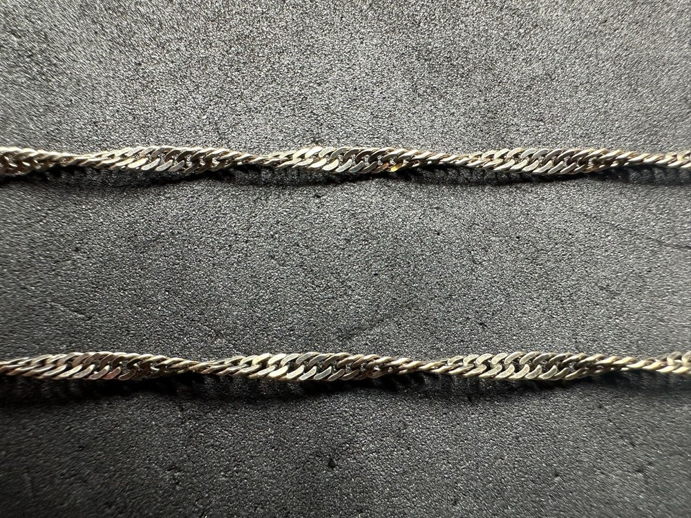 4.25g Vintage Sterling Silver 925 Twisted Curb Chain Necklace 20 in M
