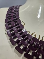 Vintage 1980s Napier Eggplant Purple Chain Link Necklace
