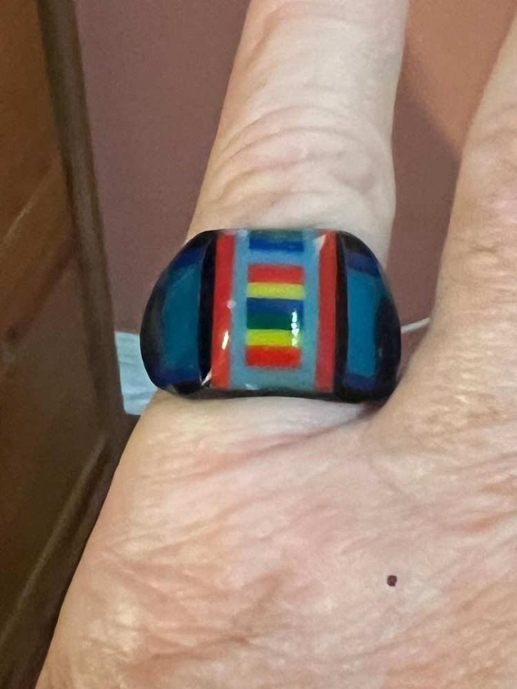 BOB DODD VINTAGE HANDCRAFTED CELLULOID RING