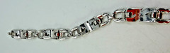 Vintage Bracelet Trifari Rhinestone Chain Pot Metal Silvertone DAMAGED PJ