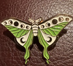 Lot Of 6 Vintage Metal With Enamel Butterfly Brooches In Various Colors