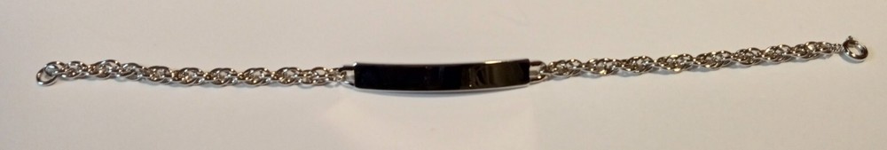 Vintage Speidel 7″ Silvertone ID Bracelet – NOS
