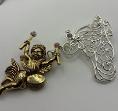 Vintage Angel Cherub Brooch Lot 10 AAI Ultra Camco BJ Figural Pins