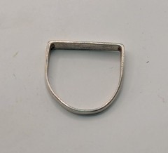 Sterling 925 silver Unusual Flat Bar Topped Ring Band