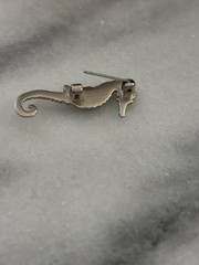 100% Authentic Hermes Seahorse Brooch /Pin -Silver