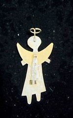 Retired Silpada S0128, Sterling Silver, 925, Mixed Metal Brass Angel Pin Brooch