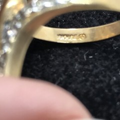 Vintage 18KT HGE Gold Plated with Crystal’s Statement Ring varied sizes