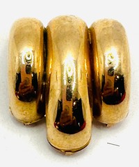RARE Vintage BROOKRAFT 1940’s Gold Tone Puffy Brooch Pin for Dangles READ
