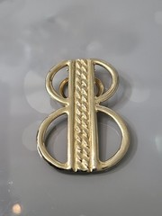 Vintage Gold Tone Scarf Ring French Style Hinged Clip M39