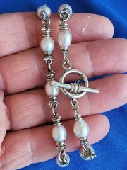 Original STERLING SILVER 925 Deco Necklace 39 Gram Vintage Designer Chain 17″ IN