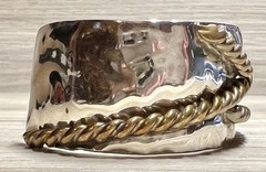 Southwestern Louis Booth Sterling Silver & Brass Twisted Rope Cuff Bracelet