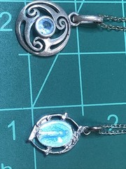 b53. 925 Sterling, GF, Mix material, Enamel, Pearl, Stone 8 chain Necklaces.