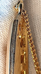 Vintage Mid Century Gold Tone Starburst Statement Pendant Necklace 17.75 Award