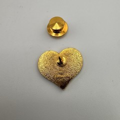 1980’s Vintage Hallmark Metal Brooch Red & Gold Heart Pin Valentine’s Day