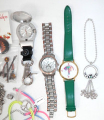 Costume Jewelry Lot – Necklaces Bracelets Watches Earrings – Fashion Beads