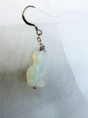 Vintage cute Opalite dog and cat earrings – perfect for cat and dog lovers