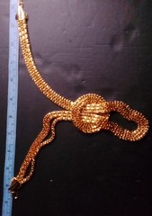 C1946 Brand Egyptian Style Cleopatra Inspired Gold Tone Choker 14-17 Inches