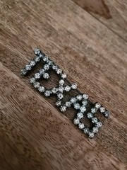 Texas Rhinestone Large Vintage Brooch Pin Womens/Mens Jewelry – 2.75 x .75 in