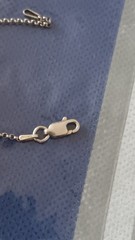 Vintage Italy Sterling Silver 925 Monogram Necklace “KNA” 18 Inch