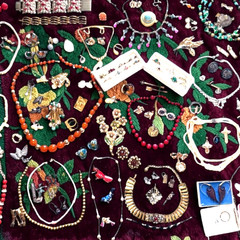 Antique Vtg Estate Jewelry Lot Rings Florenza 925 Gems Sandor Bohemian Garnets