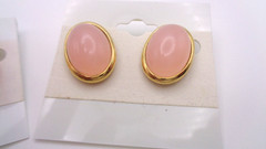 4 Vintage Signed Trifari Lucite Faux Pearl Enamel Clip-on Earring Lot