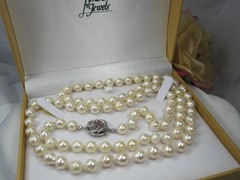 Antique Art Deco Hand-Knotted Baroque Pearls & Rubies Timeless Classic Necklace