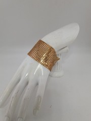 NOIR 1980s Gold Plated Wide Mesh Metal bracelet size 7 (read)