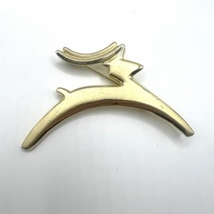 Reindeer Brooch By Danecraft Modernist Gold Tone 3 Inches Vintage