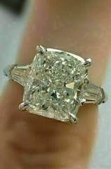 Vintage Art Deco Style Cushion Cut Lab Created Diamond Wedding 925 Silver Ring
