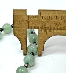 VTG Green Aventurine silver spacers layering endless necklace 32″