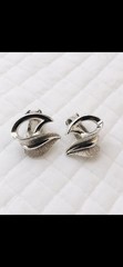 Vintage, Silver Toned Clip On Earrings. Light Weight.