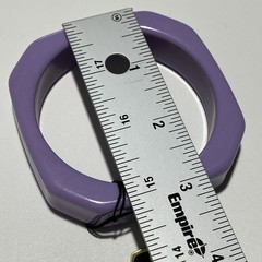 Vintage Lucite Acrylic Resin Bracelet Bangle Lavender Purple Japan Jewelry NoTAG